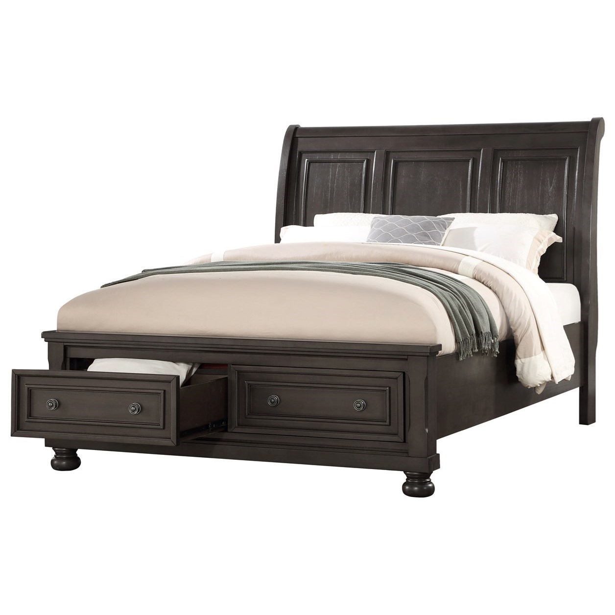 Avalon Furniture Sophia B01061 Traditional Queen Sleigh Bed with